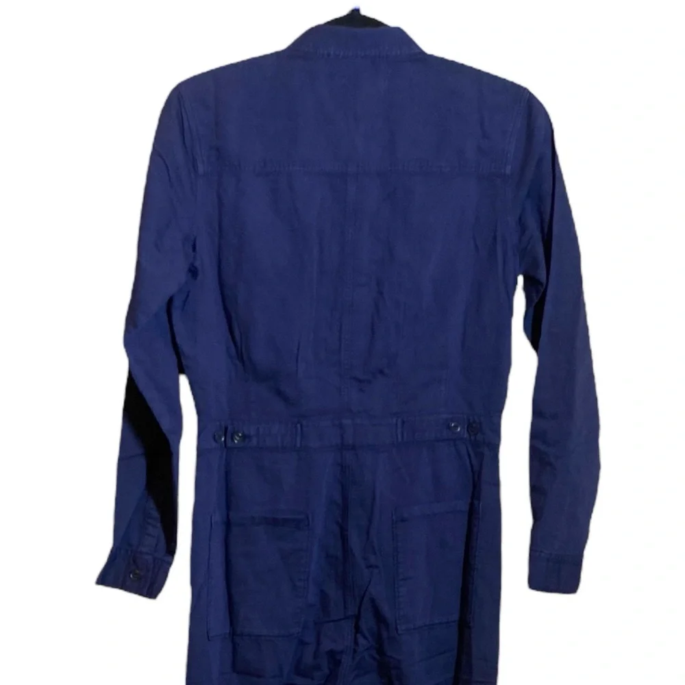NWT OUTERKNOWN Navy Linen S.E.A Long Sleeve Jumpsuit, size X-Small - Picture 10 of 12